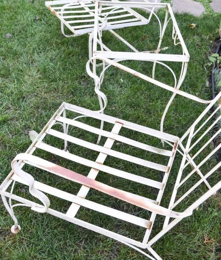 from curbside to runway outdoor furniture makeover, outdoor furniture, painted furniture