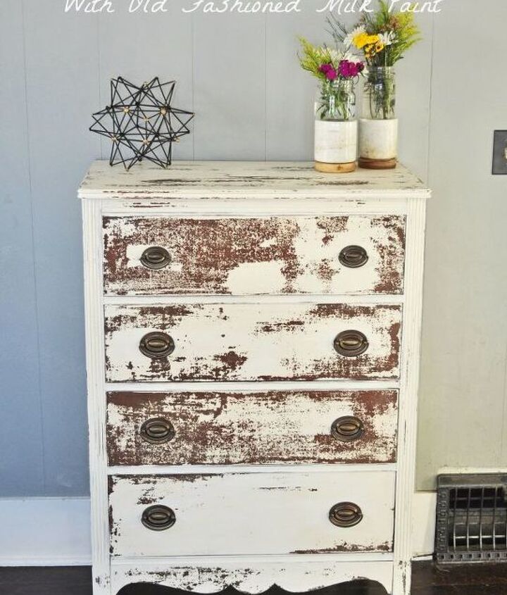 amazingly chippy dresser, painted furniture