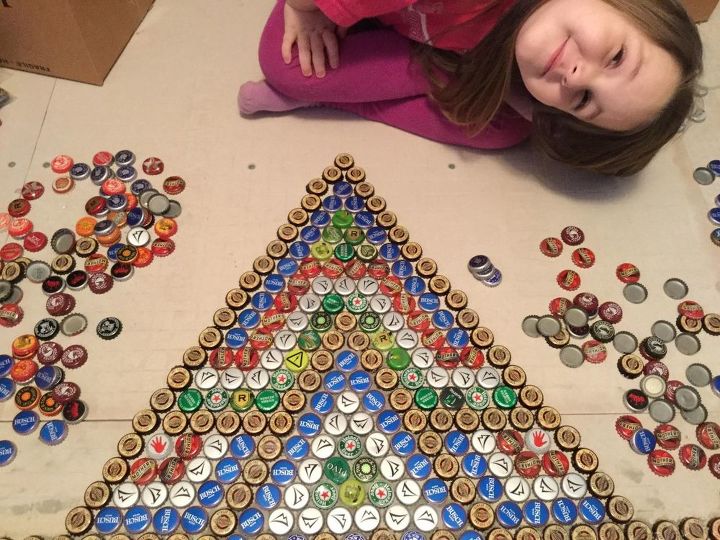 bottle cap floor tile