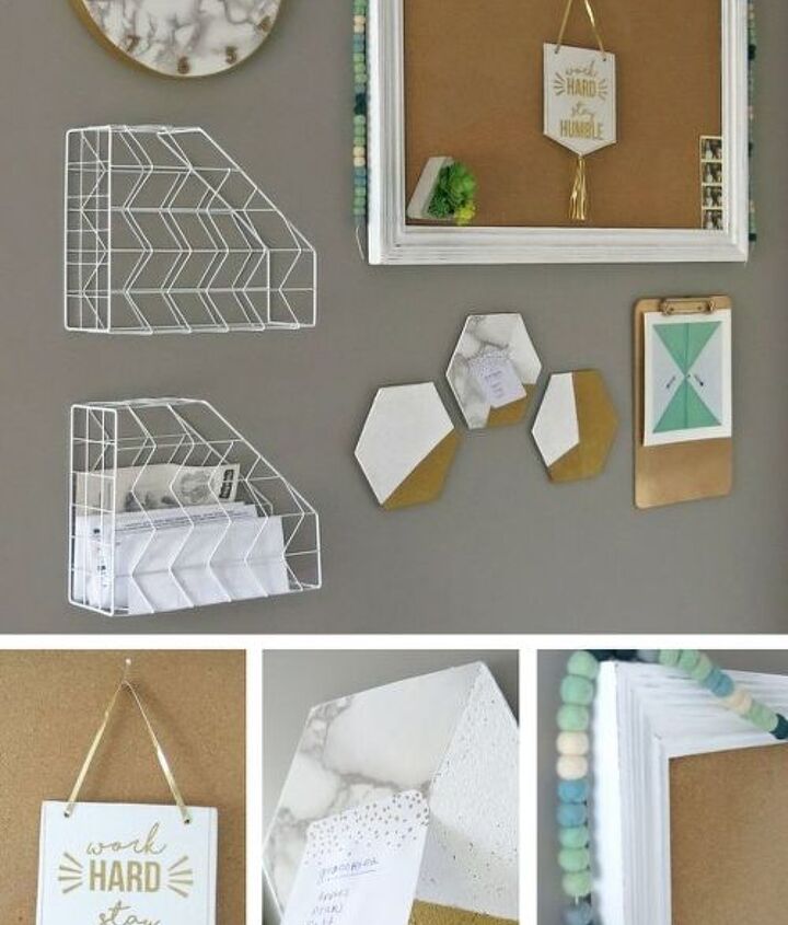 marble and gold office room reveal